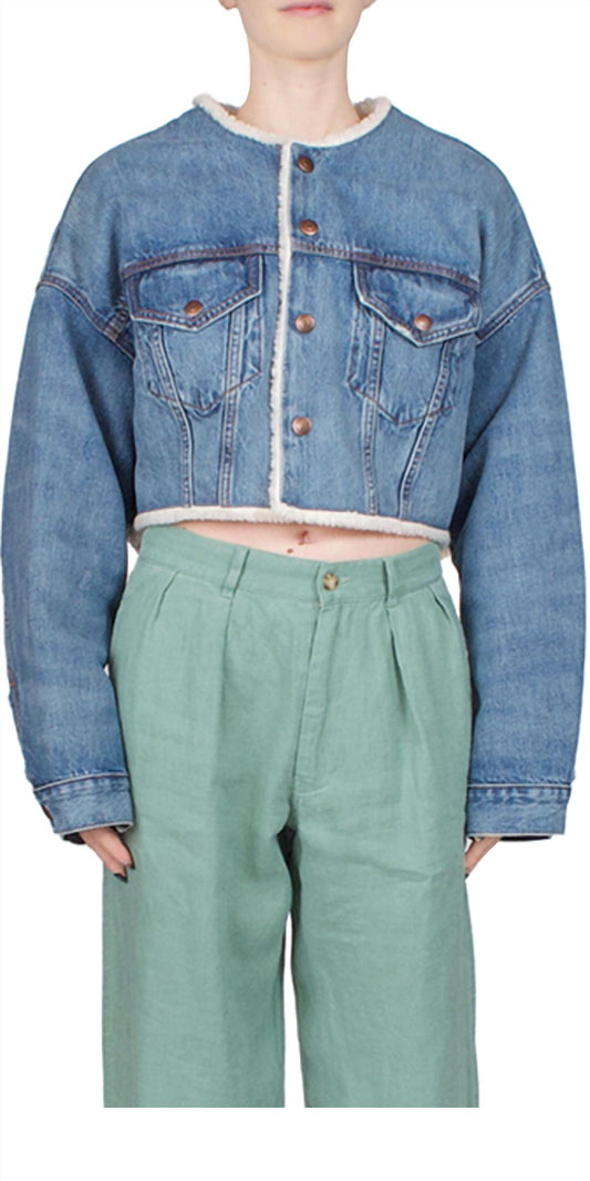 Denimist - Blake Oversized Cropped Denim Jacket