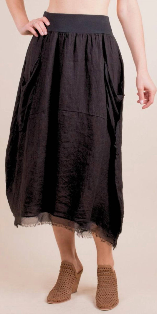 Gigi Moda - Cremona Linen Midi Skirt