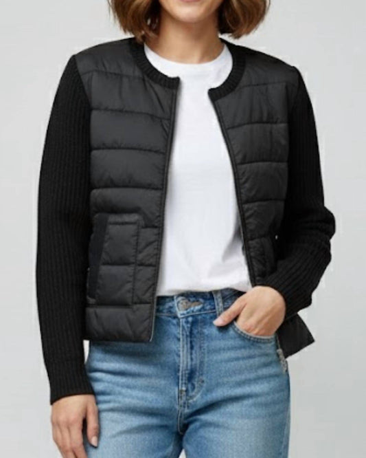 J. Society - Puffer Jacket With Shaker Sleeves