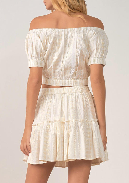 Elan - Lurex Mini Skirt