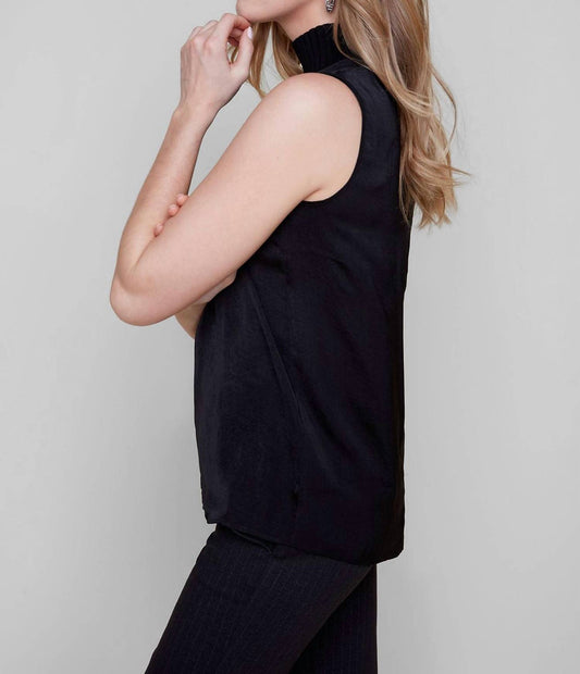 Renuar - Everyday Mock Neck Sleeveless Top