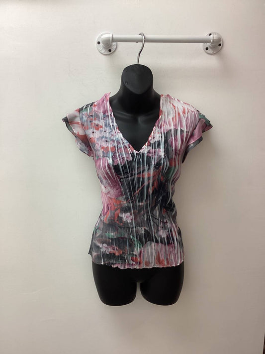 Komarov - Women's V Neck Ruffle Shoulder Tank Top