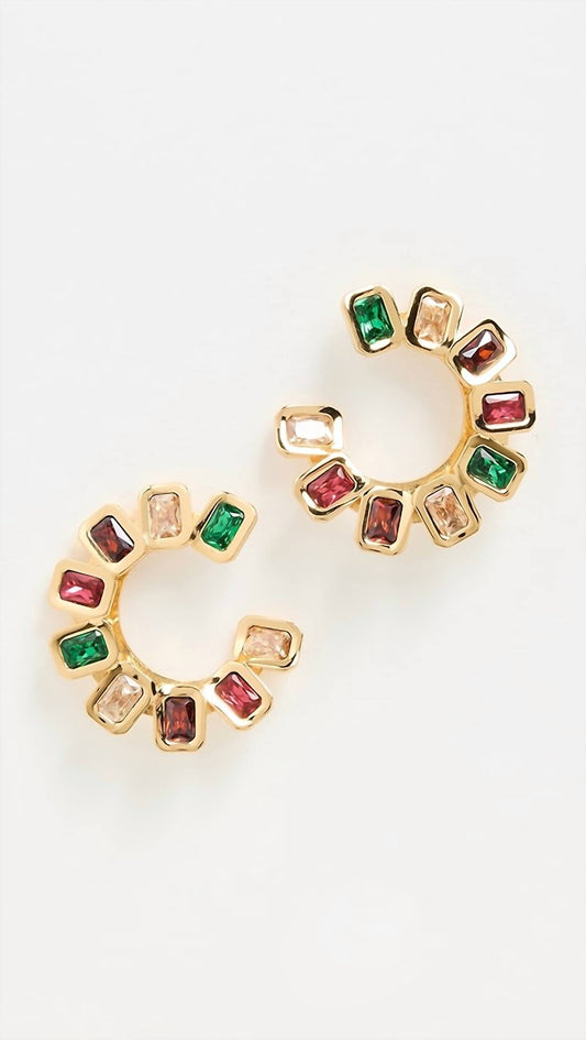 Lele Sadoughi - Women's Spiral Gem Earrings