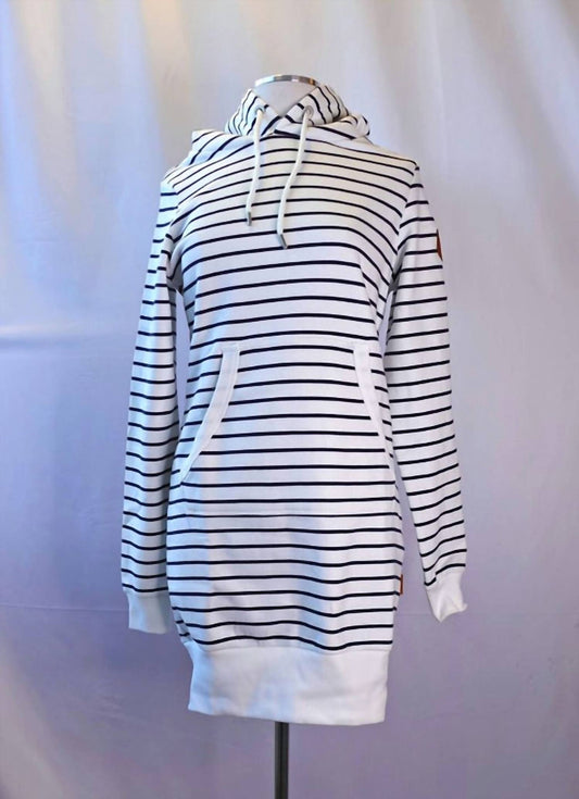 Wanakome - Long Stripe Hoodie Dress