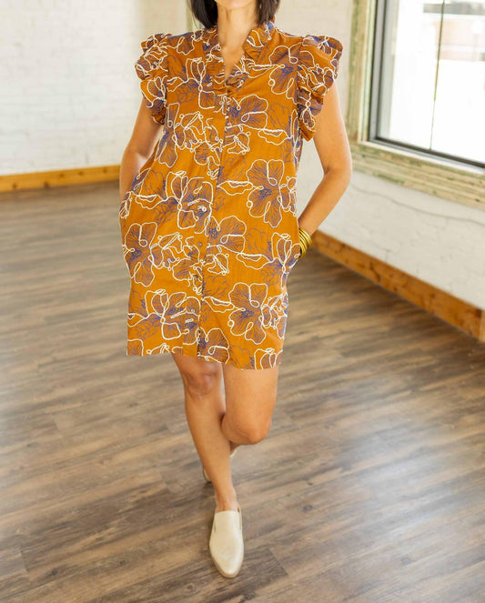 Entro - Women's Elle Embroidered Cap Sleeve Mini Dress