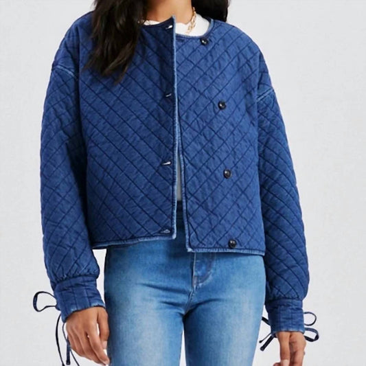 Something Navy - Quilted Denim Jacket
