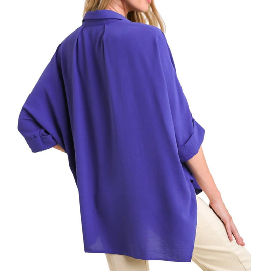 Umgee - High Low 3/4 Sleeve Top