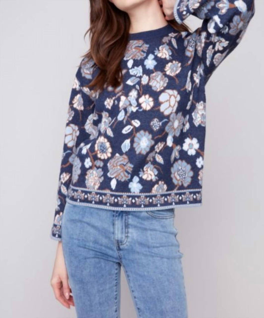 Charlie B - Floral Jacquard Sweater