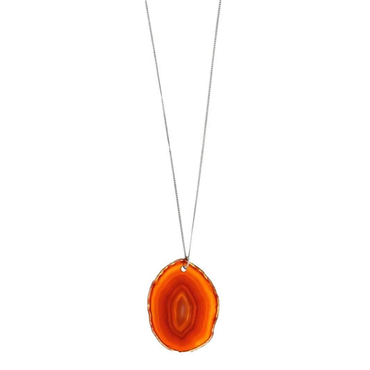 Saint Laurent - Women's Agate Pendant Chain Necklace