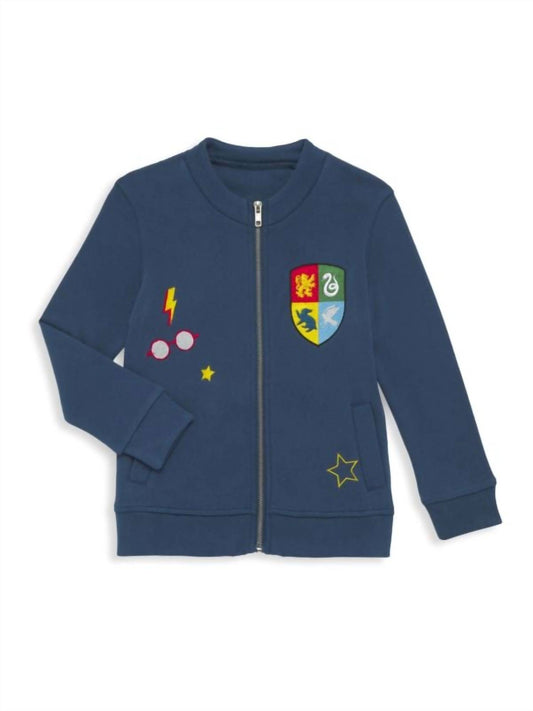 Chaser - Boy's Hogwarts Zip Up Patch Jacket