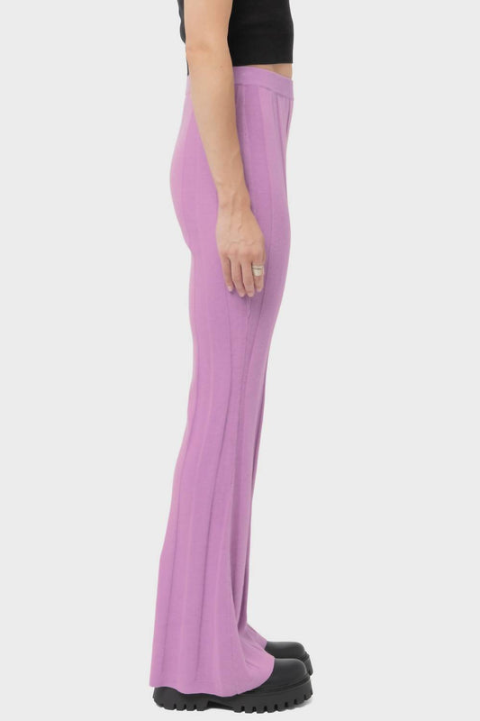 Another Girl - Wide Rib Knit Trouser Pants