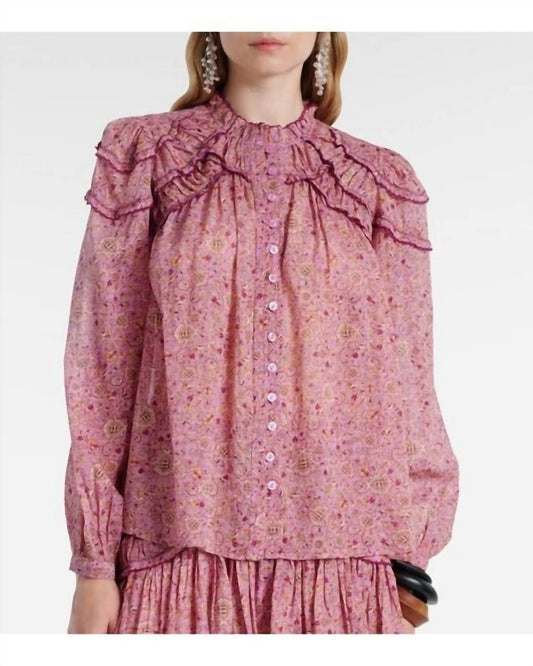 Isabel Marant - Christa Printed Ruffled Cotton Blouse