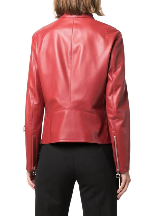 Salvatore Ferragamo - High Neck Leather Jacket