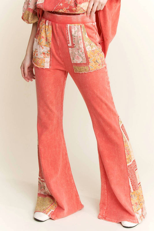 J.Her - Boho Floral Bandana Flare Pants