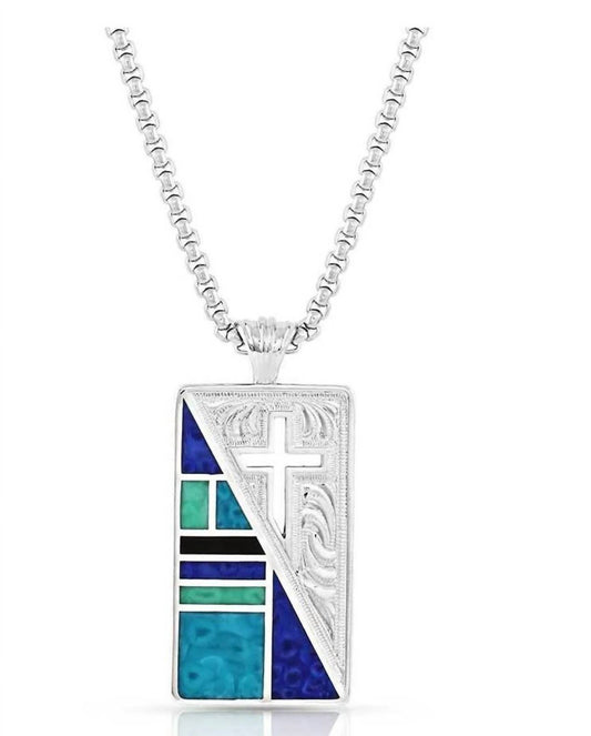Montana Silversmiths - Men's American Legends Cross Block Pendant Necklace