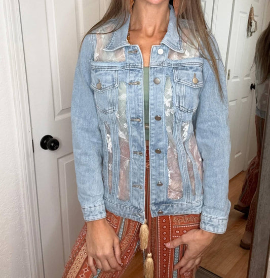 Davi & Dani - Tinkerbell Embroidered Mesh Jacket