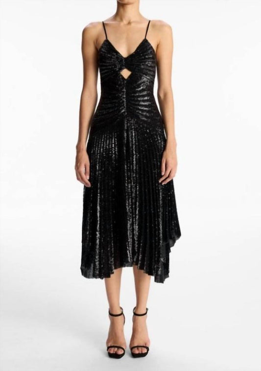 A.L.C. - Lou Sequined Keyhole Midi Dress