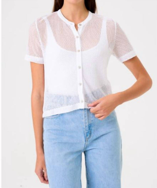 Goldie - FISHNET S/S CROP BUTTON UP