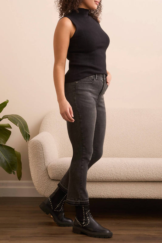 Tribal - Sophia Curvy Micro Flare Crop Jeans