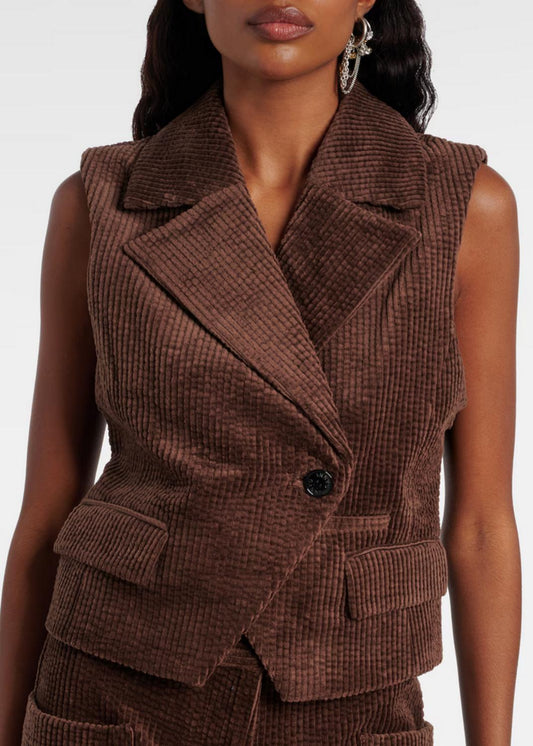 Ganni - Seersucker Corduroy Vest