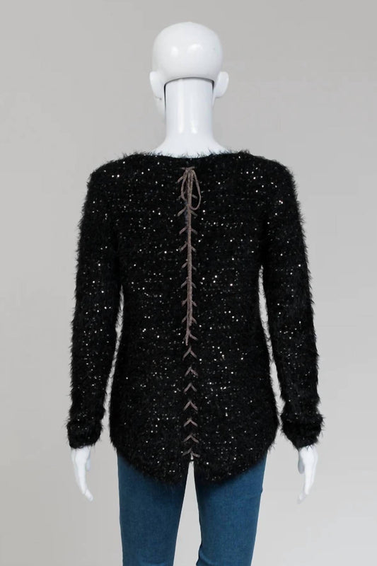 SEQUIN KNIT SWEATER