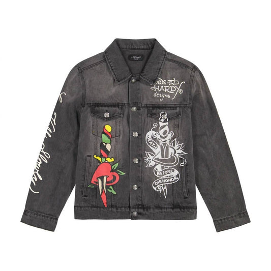 Ed Hardy - Unisex Heart Wings Denim Jacket