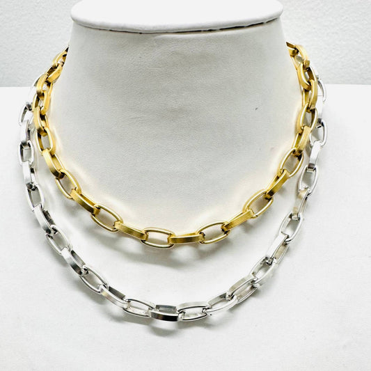 Yochi - Women's Large Link Chain Necklace