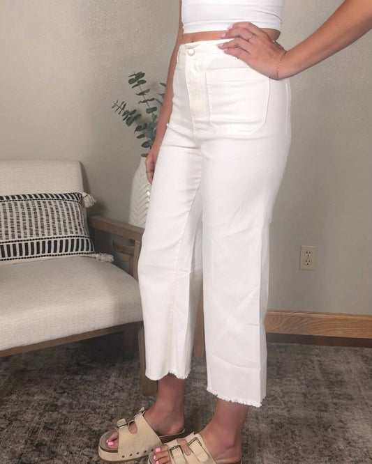 Ee:Some - Crop Wide Leg Pants