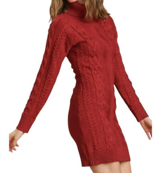 Umgee - Cable Knit Sweater Dress