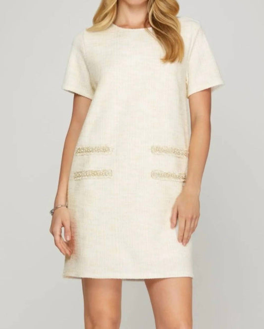 She + Sky - Ivy Pearl Studded Mini Dress