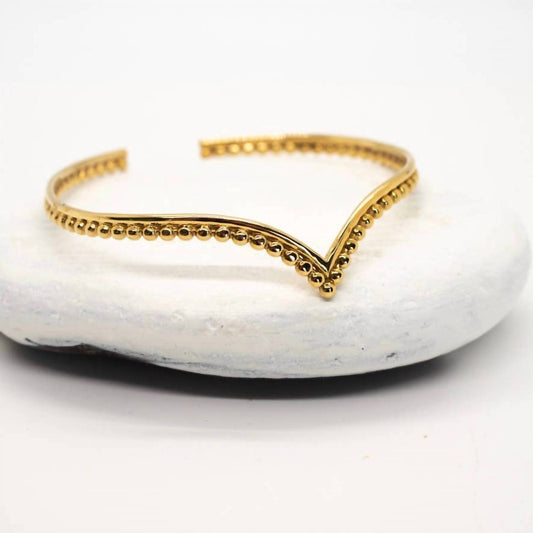 Baizaar - Women's Spotted Chevron Bangle Bracelet