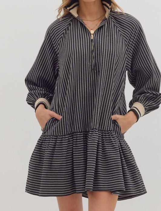 Entro - Margorie Striped Mini Dress