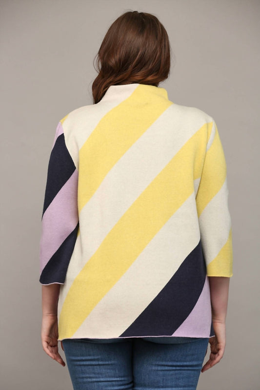 Fate - Color Block Sweater - Plus