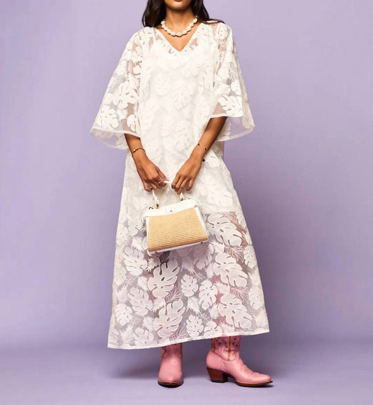 Tela - Palm Lady Lace Kaftan Maxi Dress