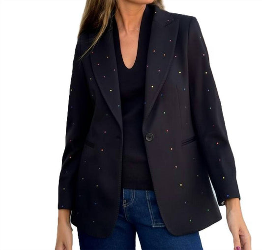 Vilagallo - Embellished With Bright Colored Rhinestones Blazer