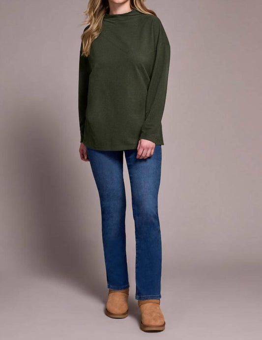 Tribal - Ottoman Knit Drop Shoulder Cowl Neck Tunic