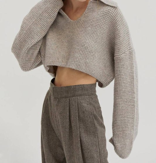 Crescent - Carter Waffle Polo Sweater