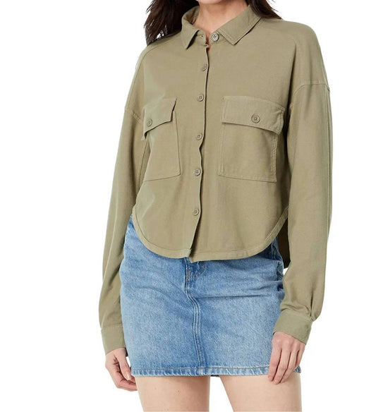 Bobi - Knit Twill Button Shirt Jacket