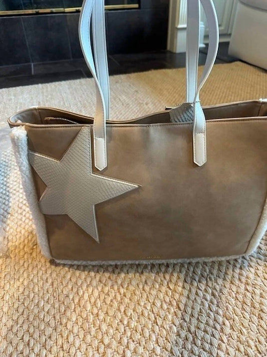 Vintage Havana - Katie Beige Fur Bag