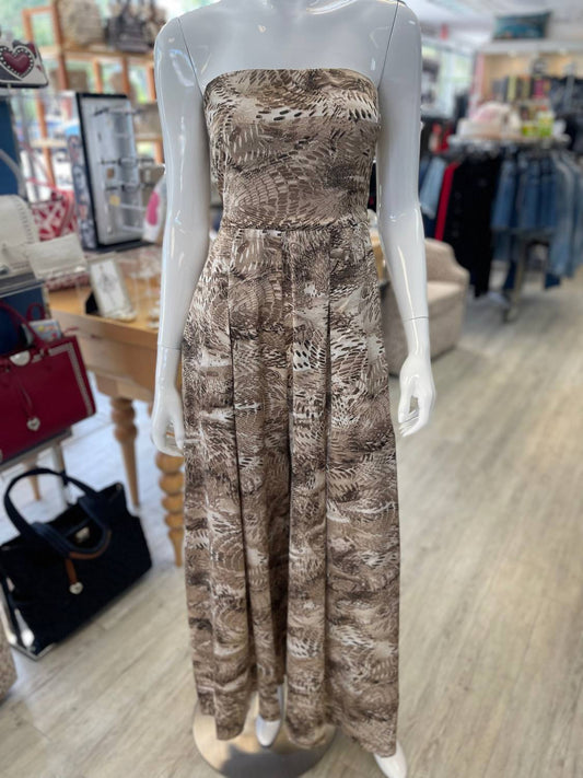 Kld. Signature - Women's Strapless Satin Jumpsuit