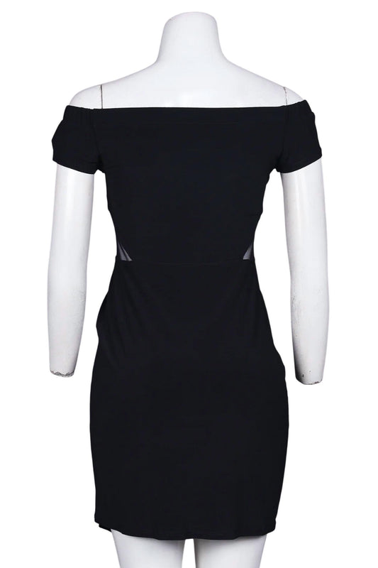 Bebe - Off-the-shoulder Illusion Side Overlap Dress