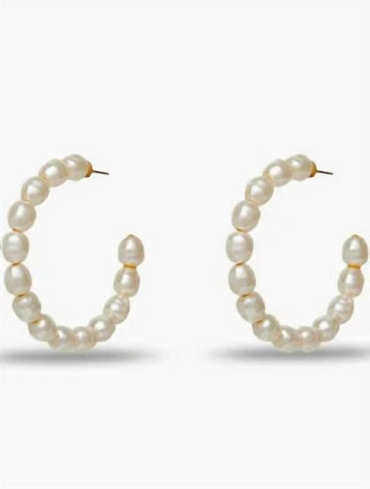 Lele Sadoughi - Women's Stardust Pearl Hoop Earrings