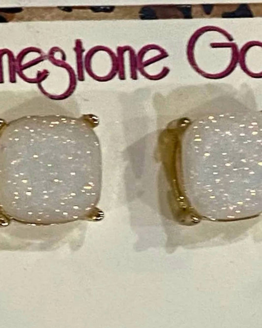 Sophia Collection - Women's Faceted Gem Stud Earrings