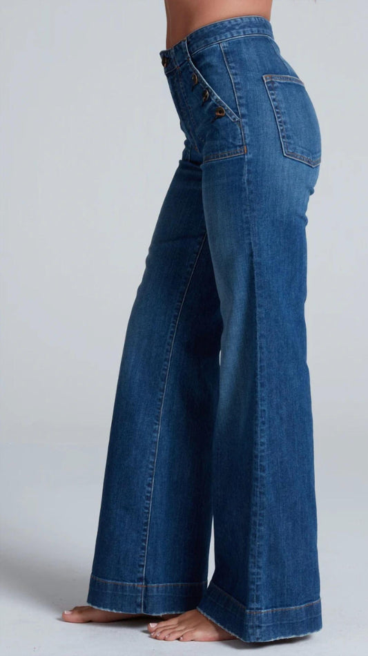 Askk Ny - Brickhouse Mid Rise Wide Leg Jeans
