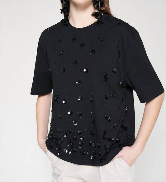Vilagallo - Flores Sequin Embroidered Tee