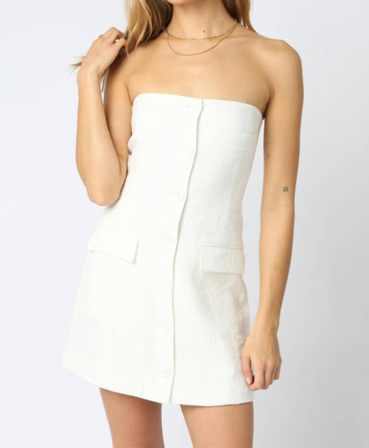 Olivaceous - Serenity Button Down Mini Dress