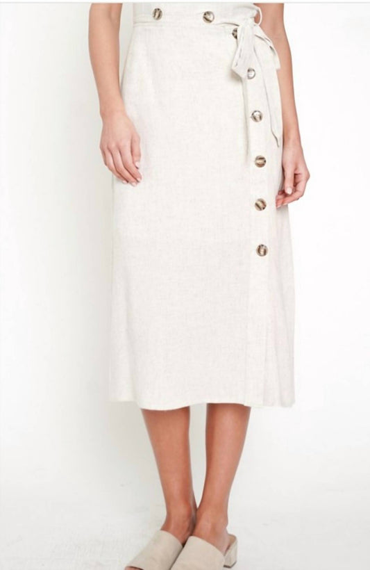Mystree - Linen Button Up Skirt
