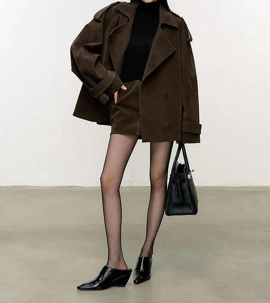 Commense - Lapel Loose Velvet Jacket