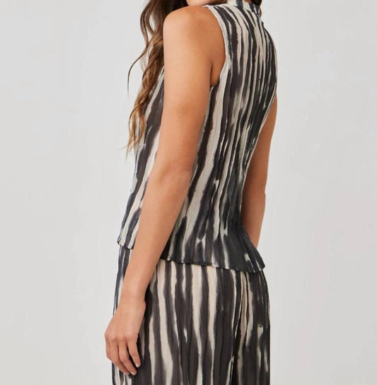 Bella Dahl - Tie Neck Pleated Top