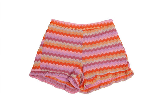 Mia - Girl's Zig Zag Crochet Shorts